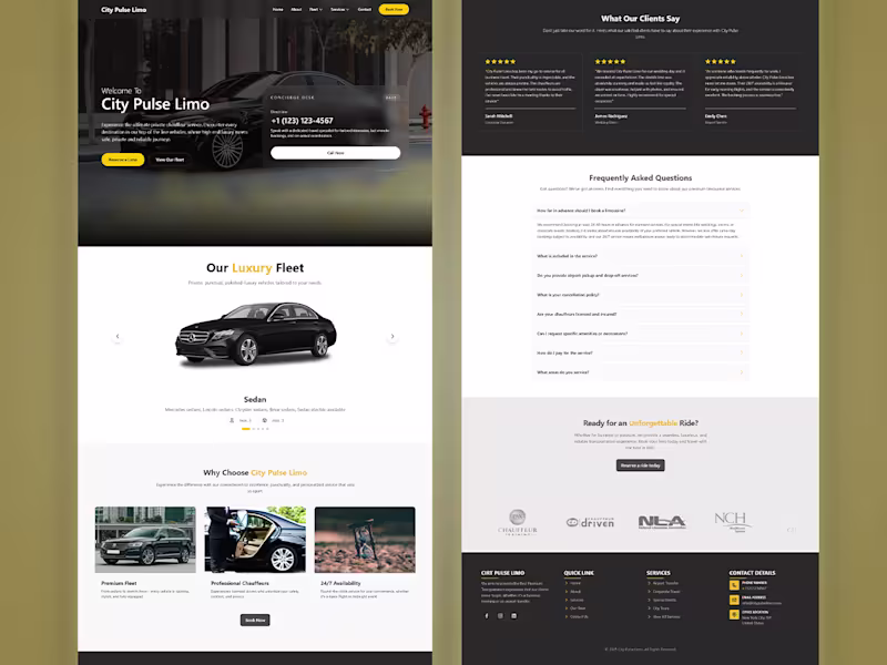 Cover image for Made Landing Page for City Pulse Limo, for my latest client ...