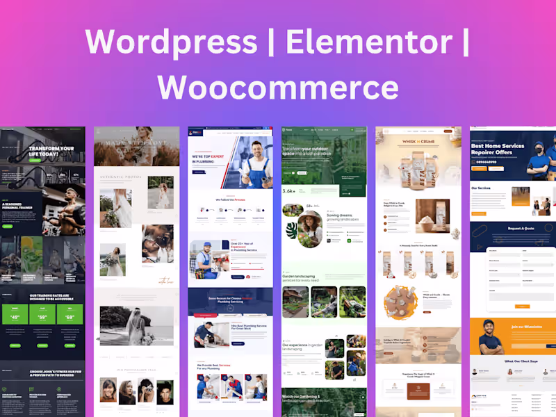 Cover image for Elementor Wordpress Website Design and Development