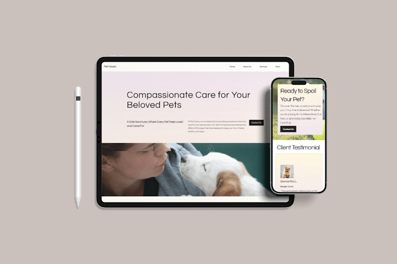 Cover image for Pet Haven Website Template Design