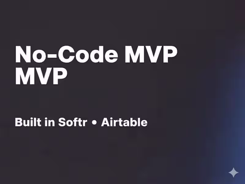 Cover image for Softr Airtable MVP
