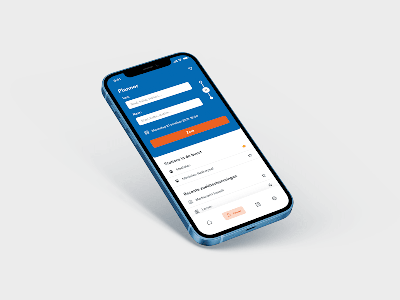 Cover image for UX & UI redesign of Belgian National Train app