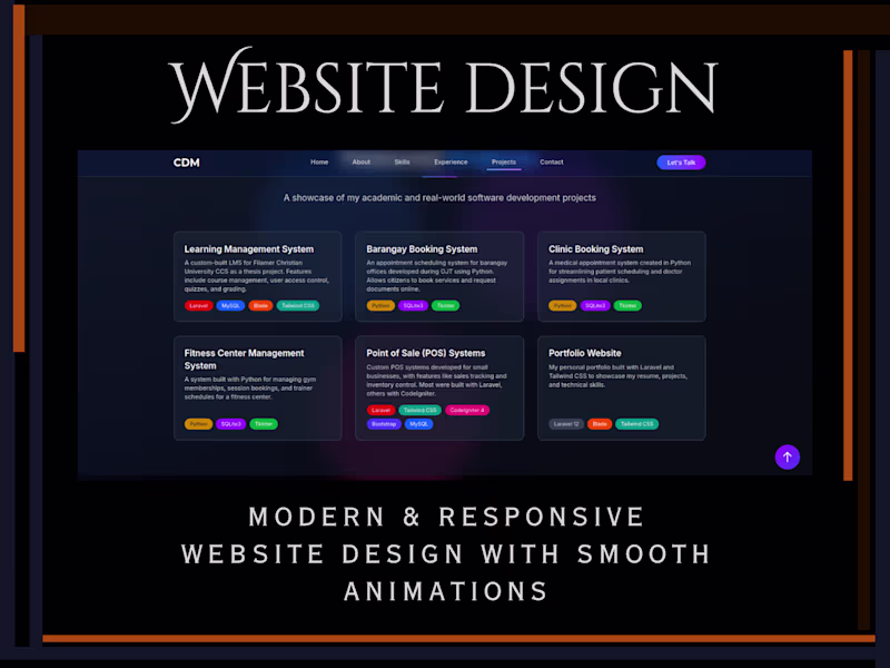 Cover image for Modern & Responsive Website Design with Smooth Animations