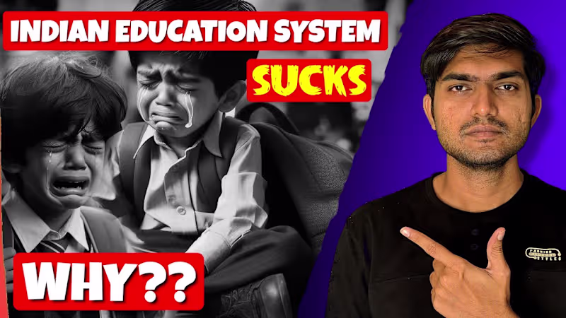 Cover image for Why Indian education system SUCKS?? - YouTube