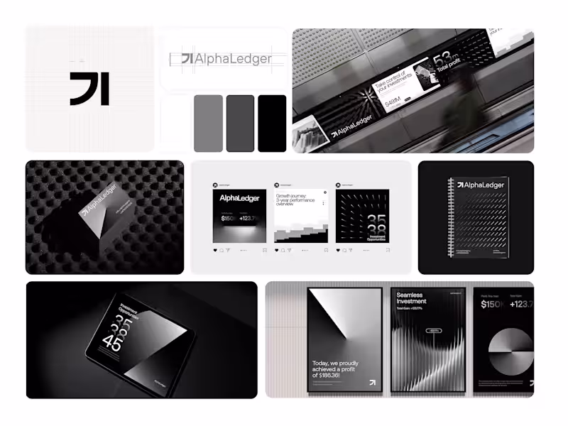 Cover image for Alpha Ledger Branding Bento Board