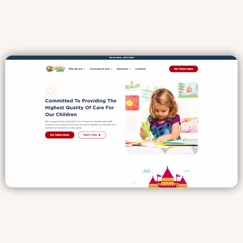 Cover image for Children’s Land — Webflow site