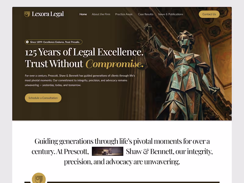 Cover image for Designed this law firm website