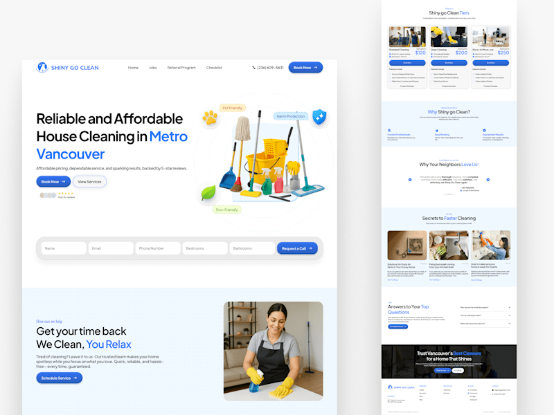 Cover image for Home Cleaning Service Website 
