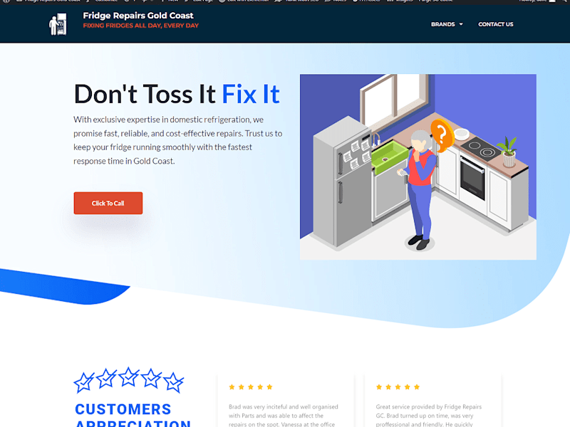 Cover image for Australian Fridge Repair Website Complete Redesign