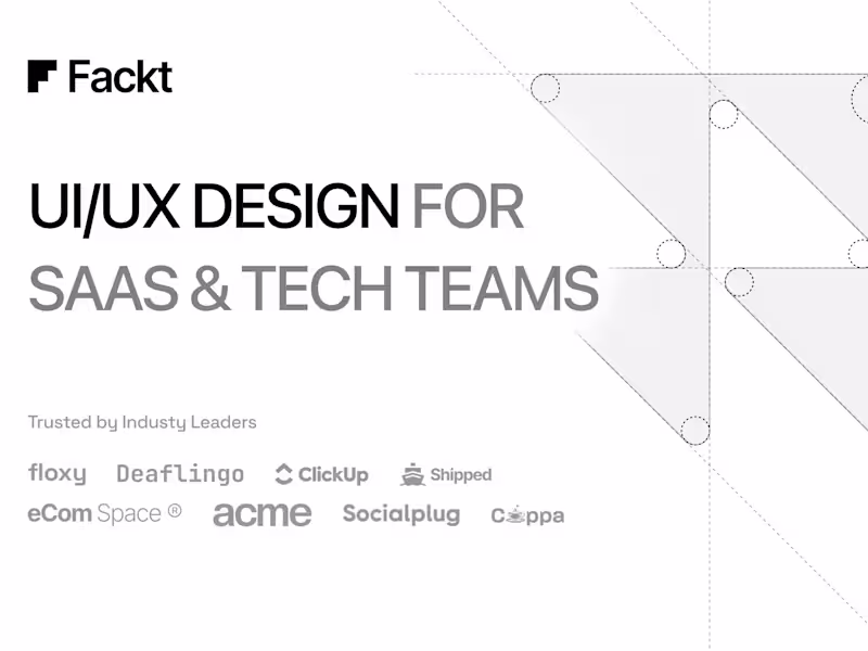 Cover image for Design Partner for SaaS & Tech Companies