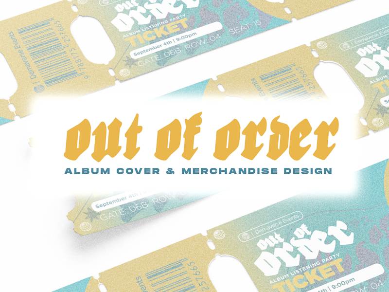 Cover image for Out Of Order Album Cover & Merchandise Design