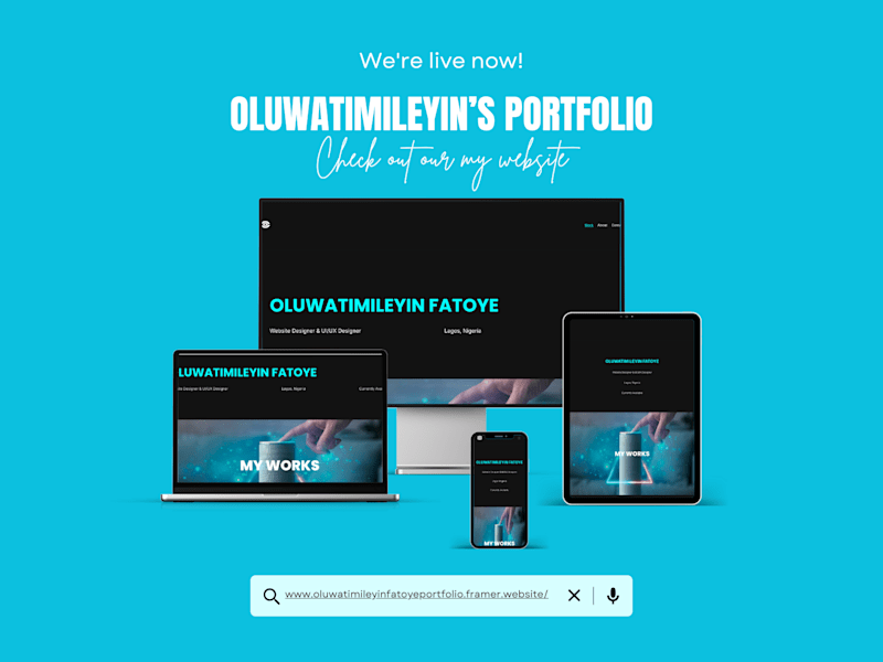 Cover image for Portfolio Website For Oluwatimileyin Using Framer