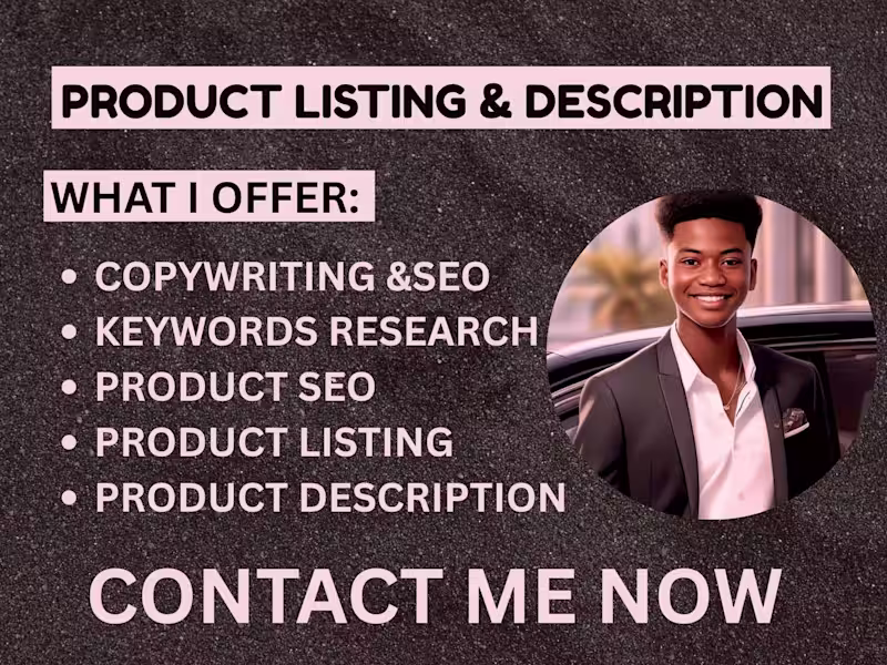 Cover image for I will write shopify etsy ebay products description listing