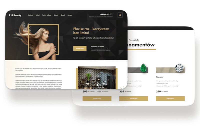 Cover image for Subscription Model Website for Beauty Studio