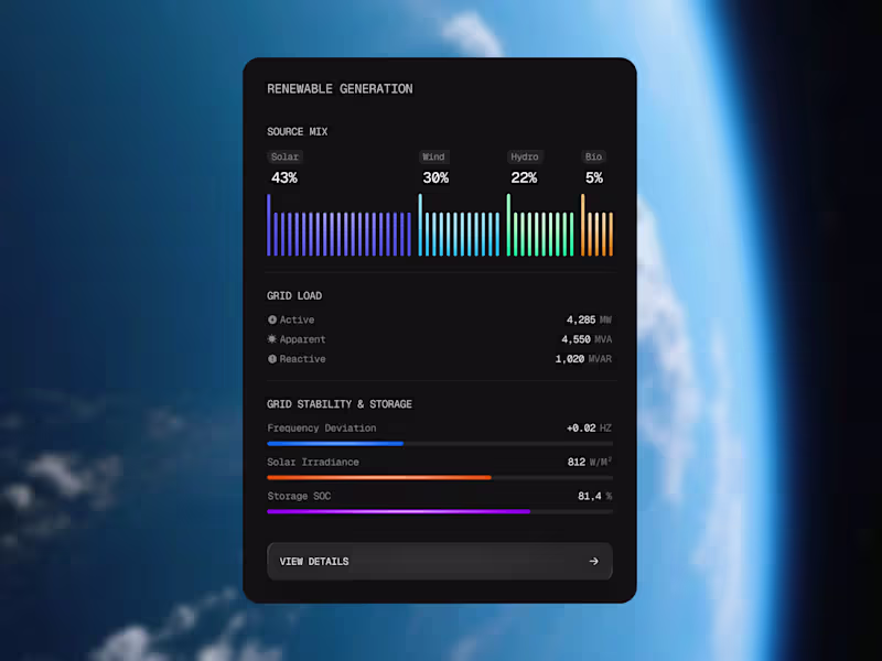 Cover image for today’s a quick design exploration of a renewable energy man...