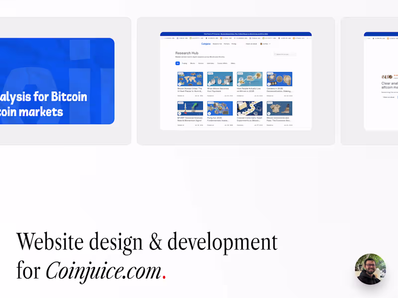 Cover image for CoinJuice: Website Design & Development