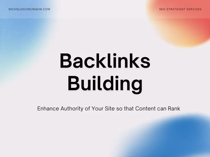 Cover image for Backlink Building