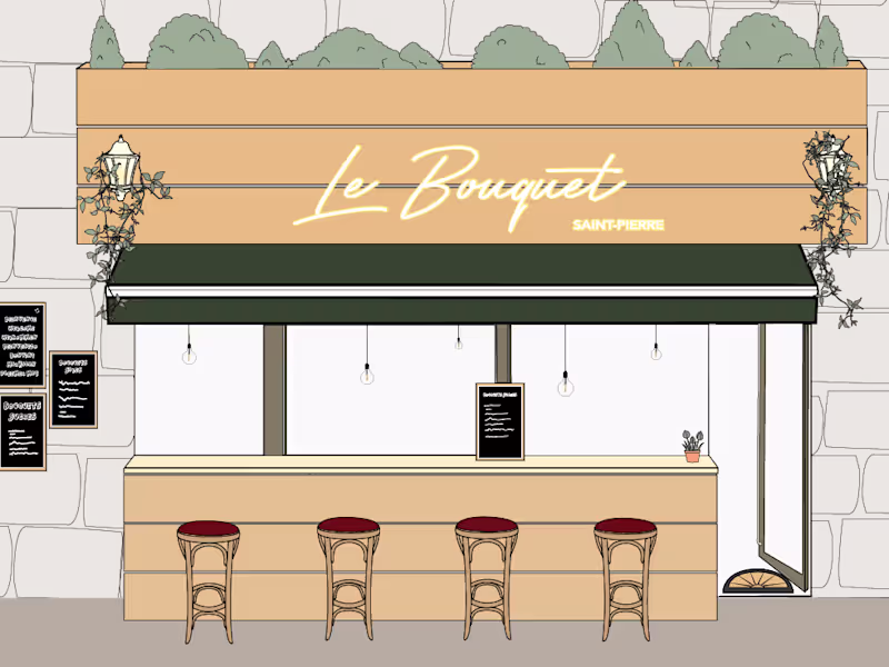 Cover image for Restaurant storefront illustration