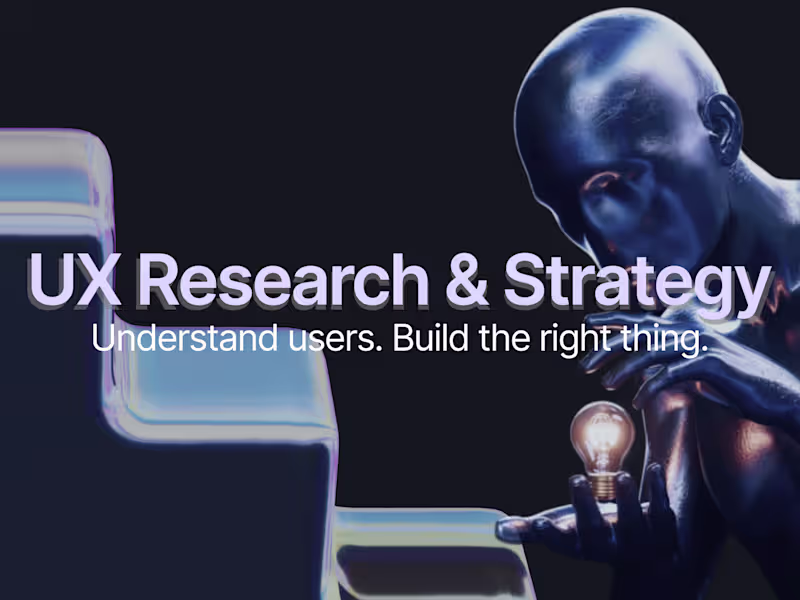 Cover image for UX Research & Product Strategy
