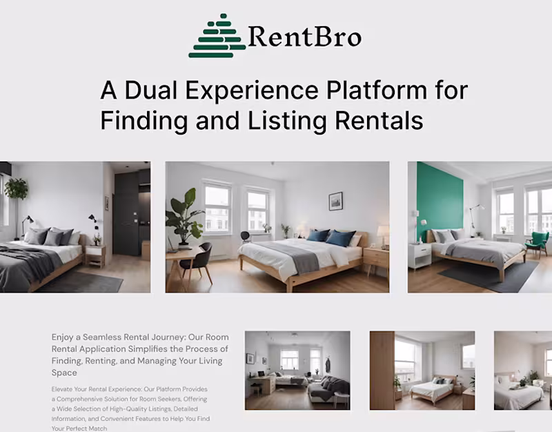 Cover image for Rentbro| Rental room search website| UI :: Behance