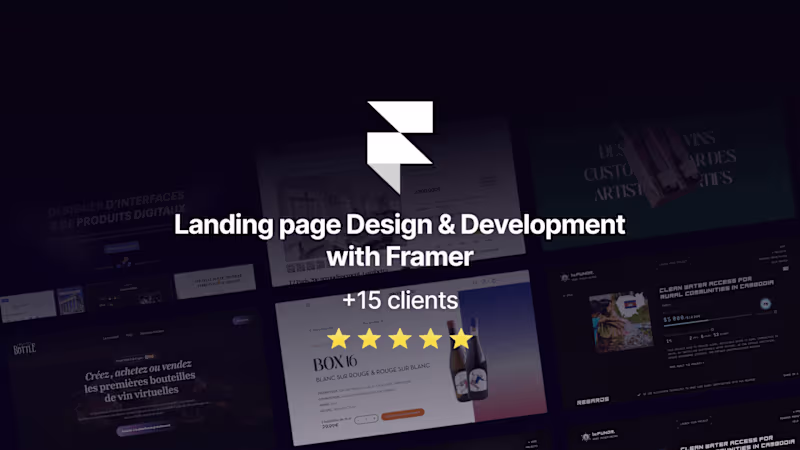 Cover image for Framer • Landing Page Design & Development ✅