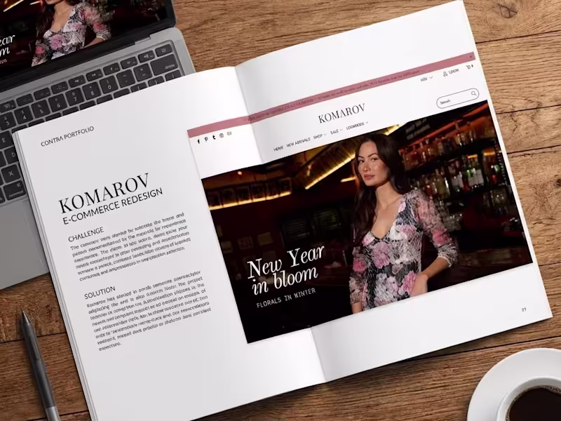 Cover image for Komarov – Luxury Women’s Fashion E-Commerce Website