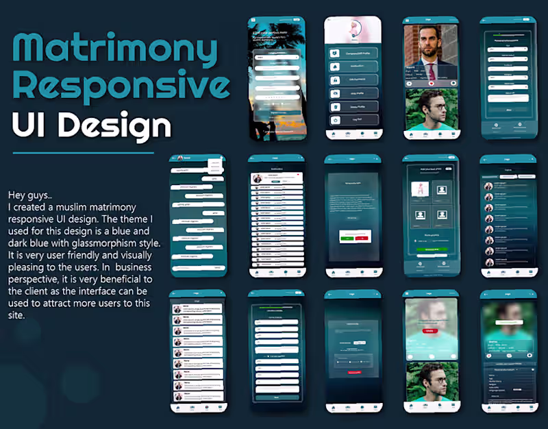 Cover image for Matrimony Responsive UI design