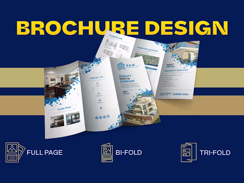 Cover image for Professional Brochure Design – A4, Bi-Fold or Tri-Fold Layouts