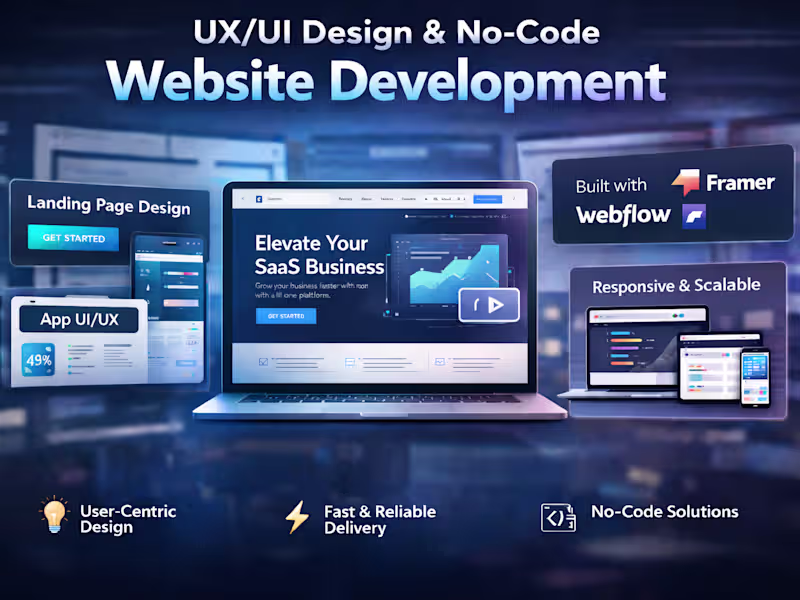 Cover image for UX/UI Design & No-Code Website Development
