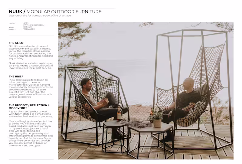 Cover image for Modular outdoor furniture