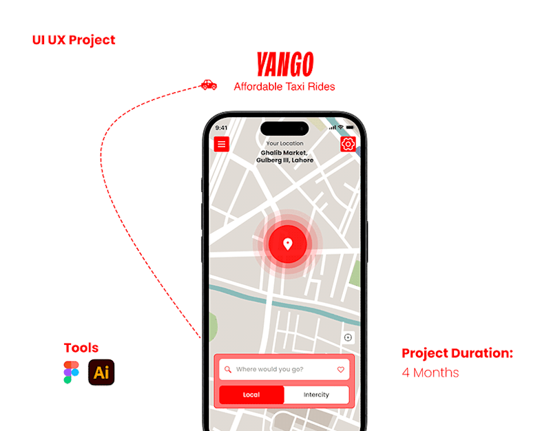 Cover image for Yango - Ride Sharing App | UX UI Case Study
