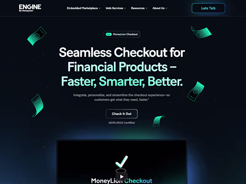 Cover image for MoneyLion Checkout Website Concept