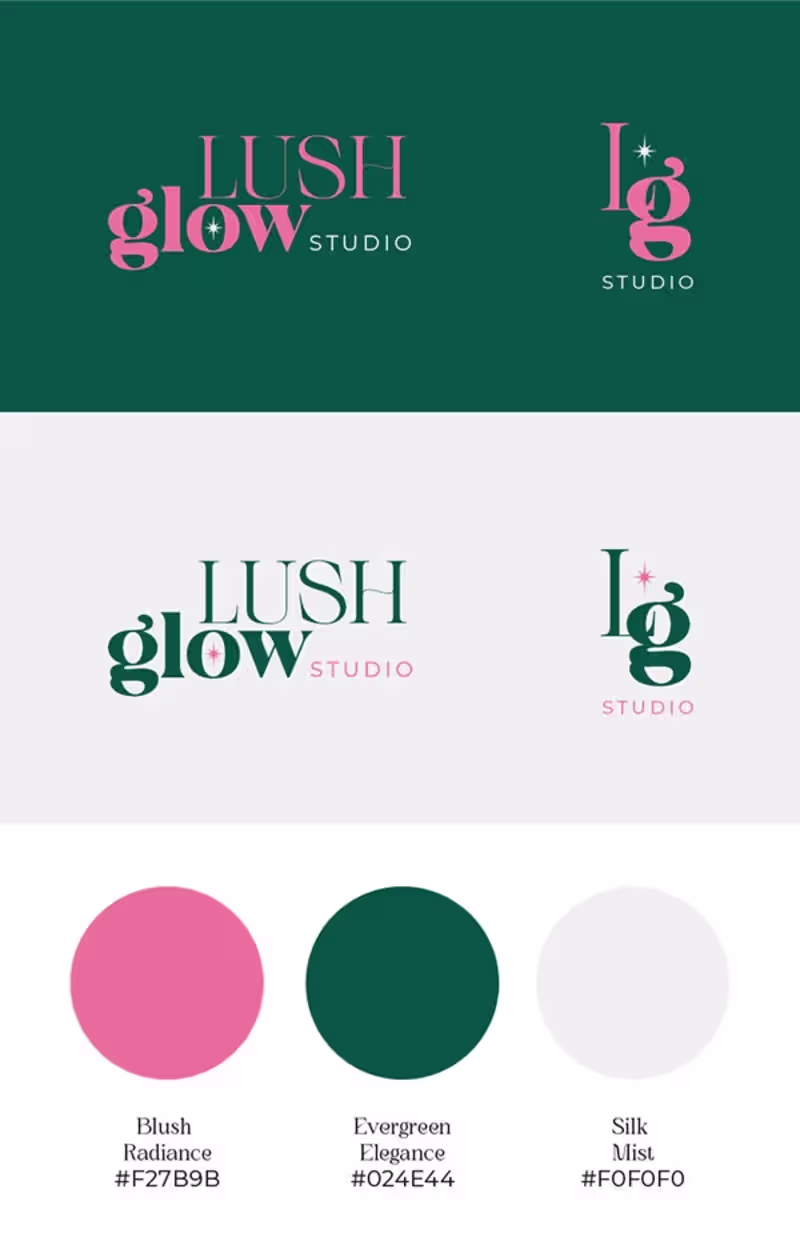 Cover image for Lush Glow Studio – Beauty Salon Logo & Social Media Kit