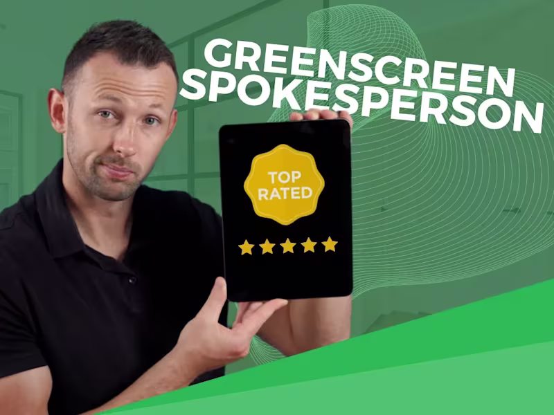 Cover image for I will be your professional green screen video spokesperson