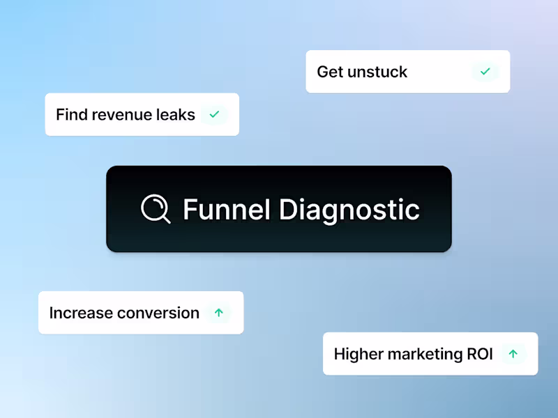 Cover image for Funnel Diagnostic — I'll find where you're leaking revenue.