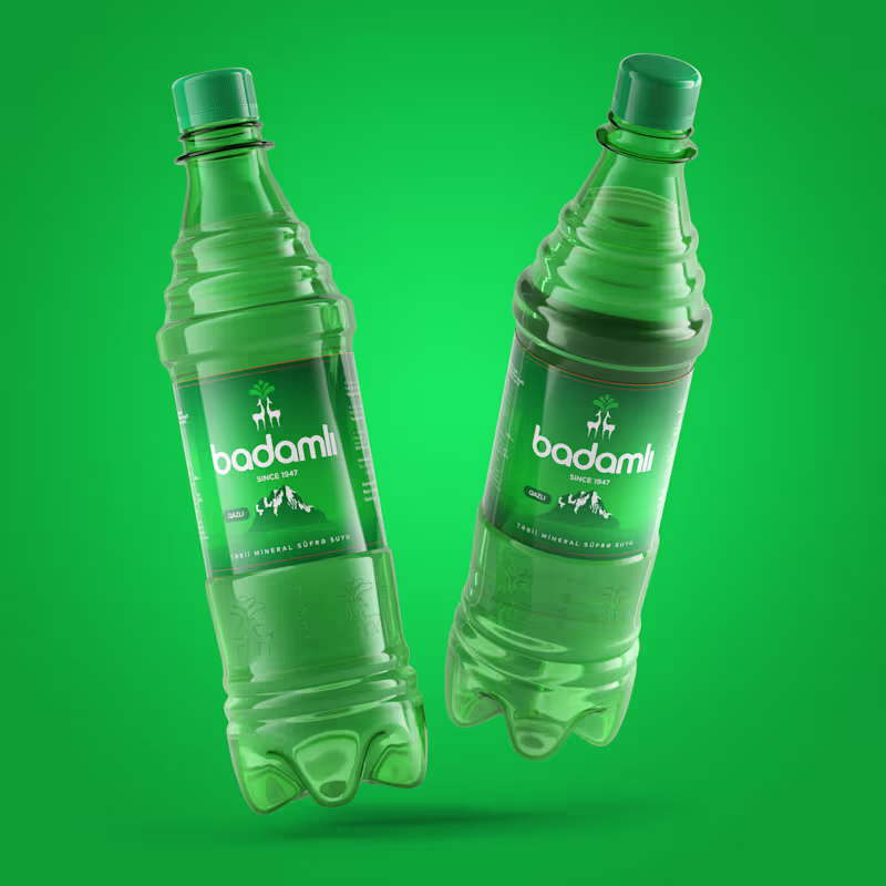 Cover image for 3D bottle modeling for Badamli Water Company