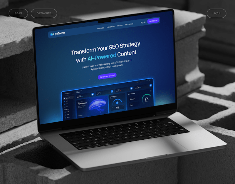 Cover image for OptiWrite | SaaS UI UX Design