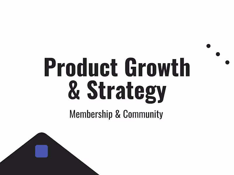 Cover image for Product Growth & Marketing for membership and community product