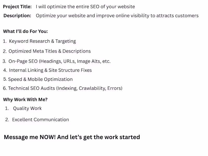 Cover image for I will optimize the entire SEO of your website