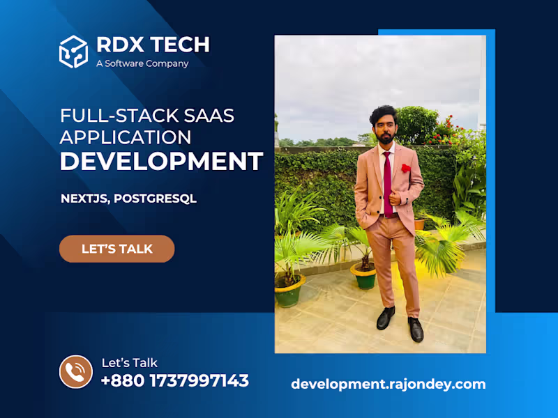Cover image for Full-Stack SaaS Application Development