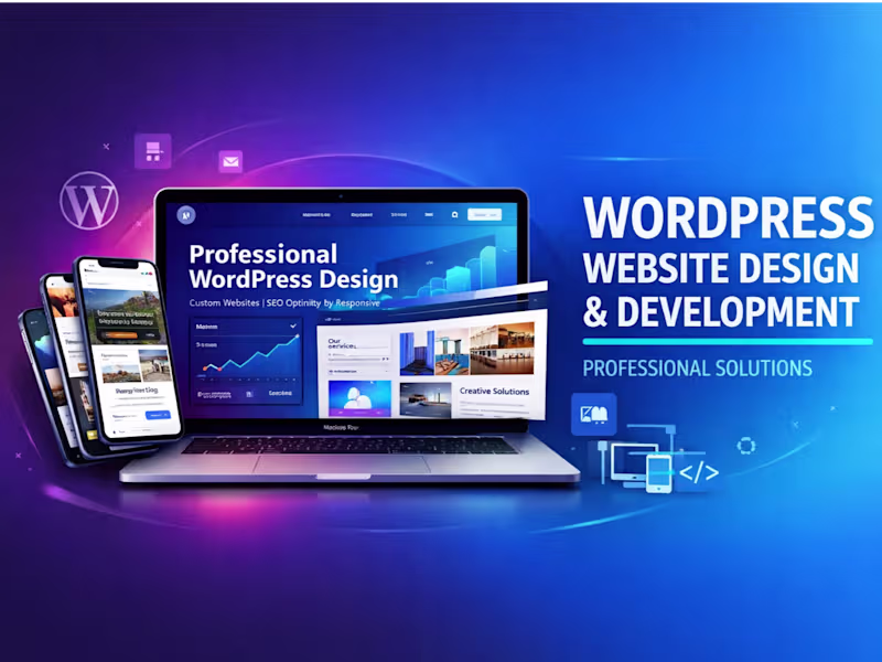 Cover image for I will design redesign wordpress website and development 