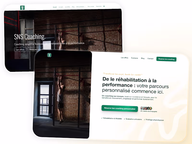 Cover image for Refonte Hero Section pour un coach sportif 🔥