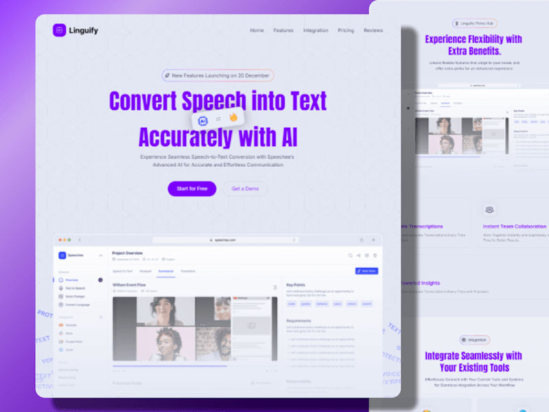 Cover image for Linguify - Saas Landing Page
