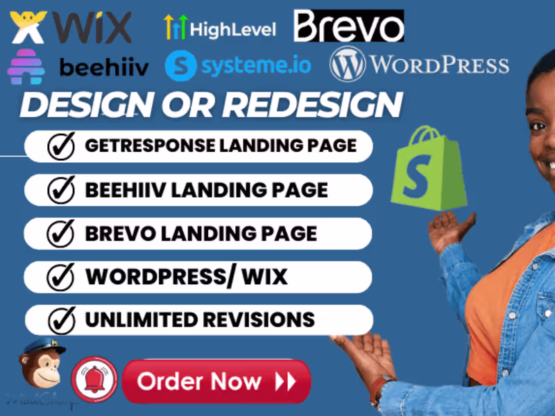 Cover image for landing page on getresponse, mailchimp,brevo, beehiiv, wordpress