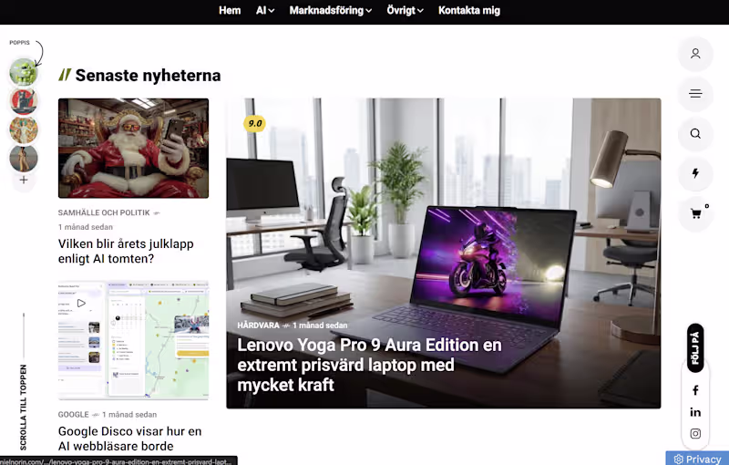 Cover image for Daniel Norin Personal Blog - http://danielnorin.com/