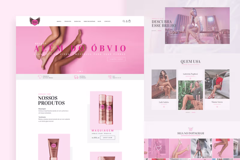 Cover image for Landing page for a cosmetic brand