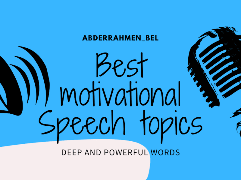 Cover image for I will write you a unique motivational speech