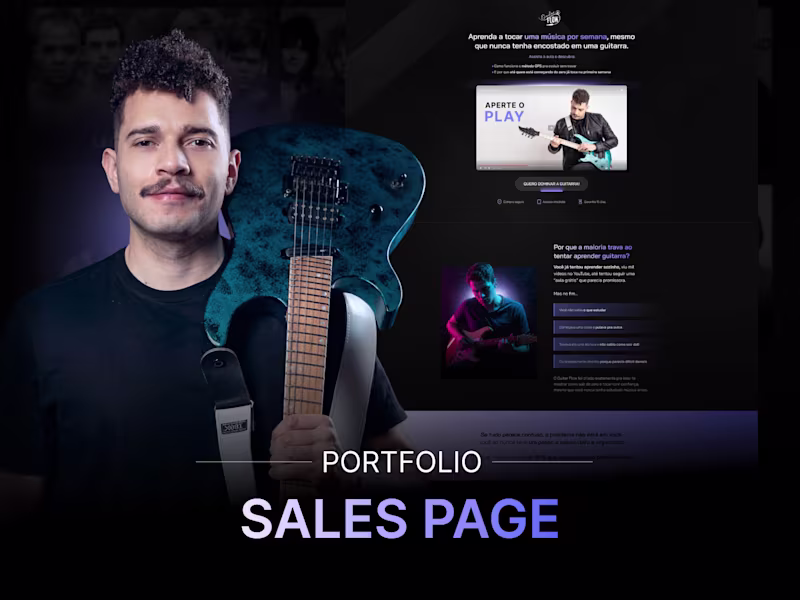 Cover image for Landing Page Guitarist 