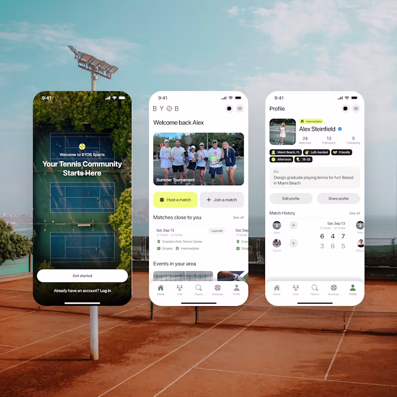 Cover image for Mobile Design for BYOB Sports App