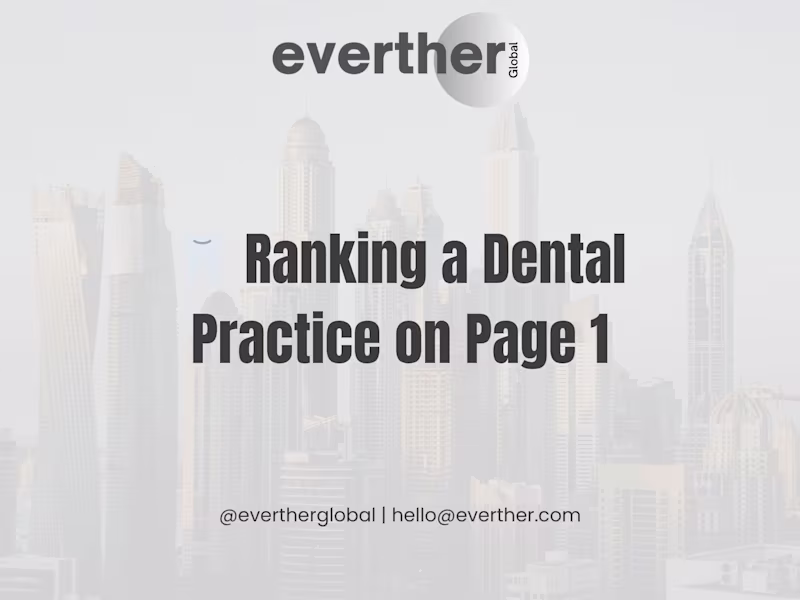 Cover image for SEO Overhaul for U.S. Dental Clinic