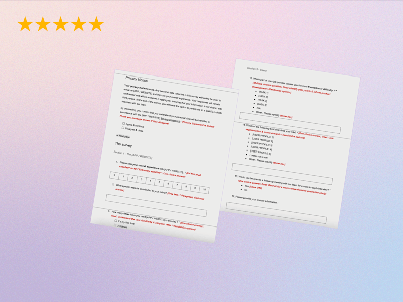 Cover image for UX Survey Design